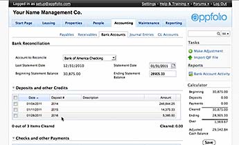 appfolio bank accounting estate