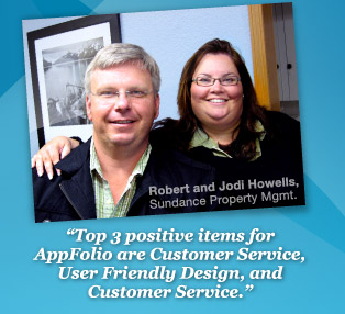 Top 3 Positive Items for AppFolio are Customer Service, User Friendly Design and Customer Service