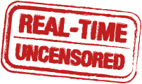 Icon with message "real-time uncensored".